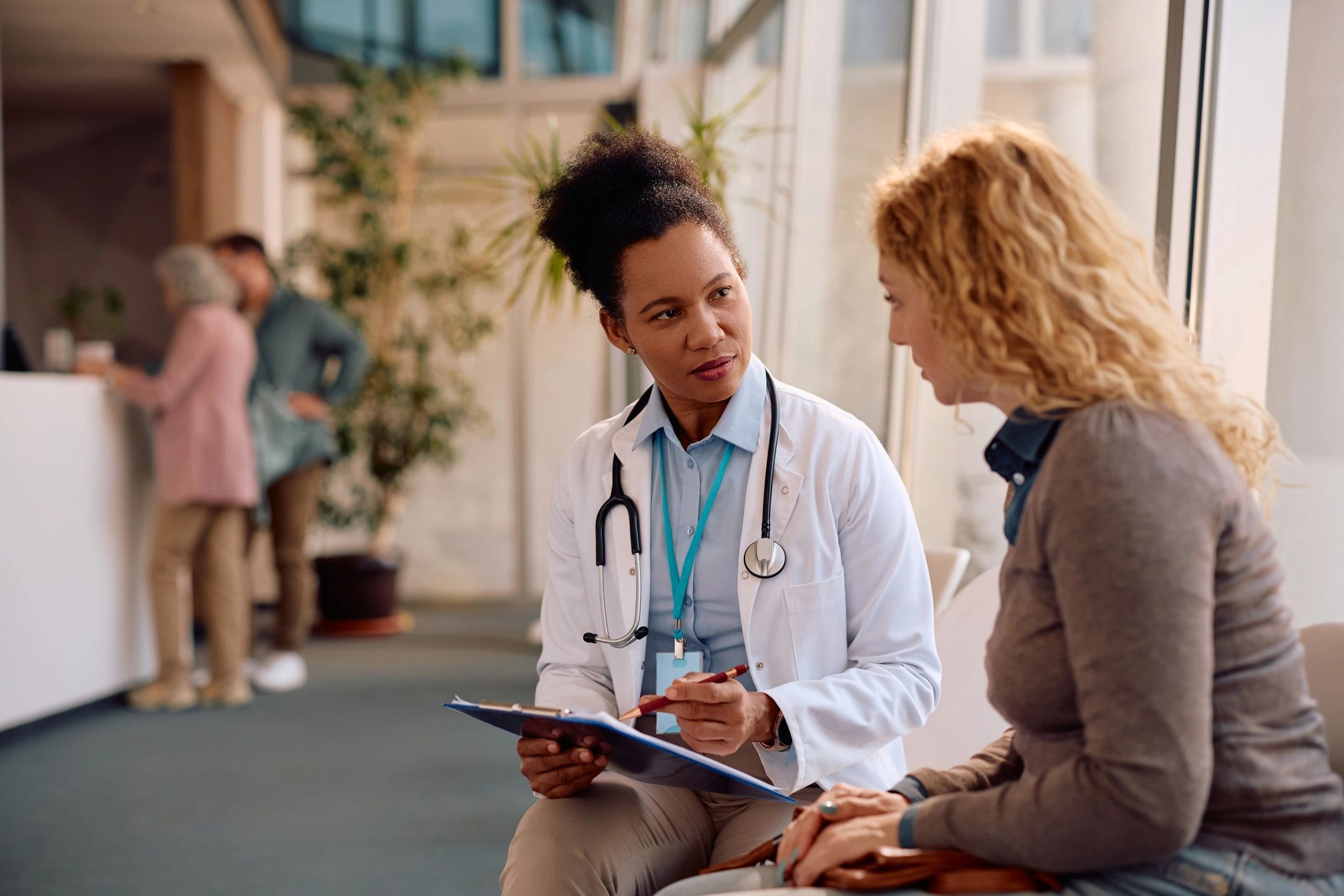 female doctor at gynecology clinic